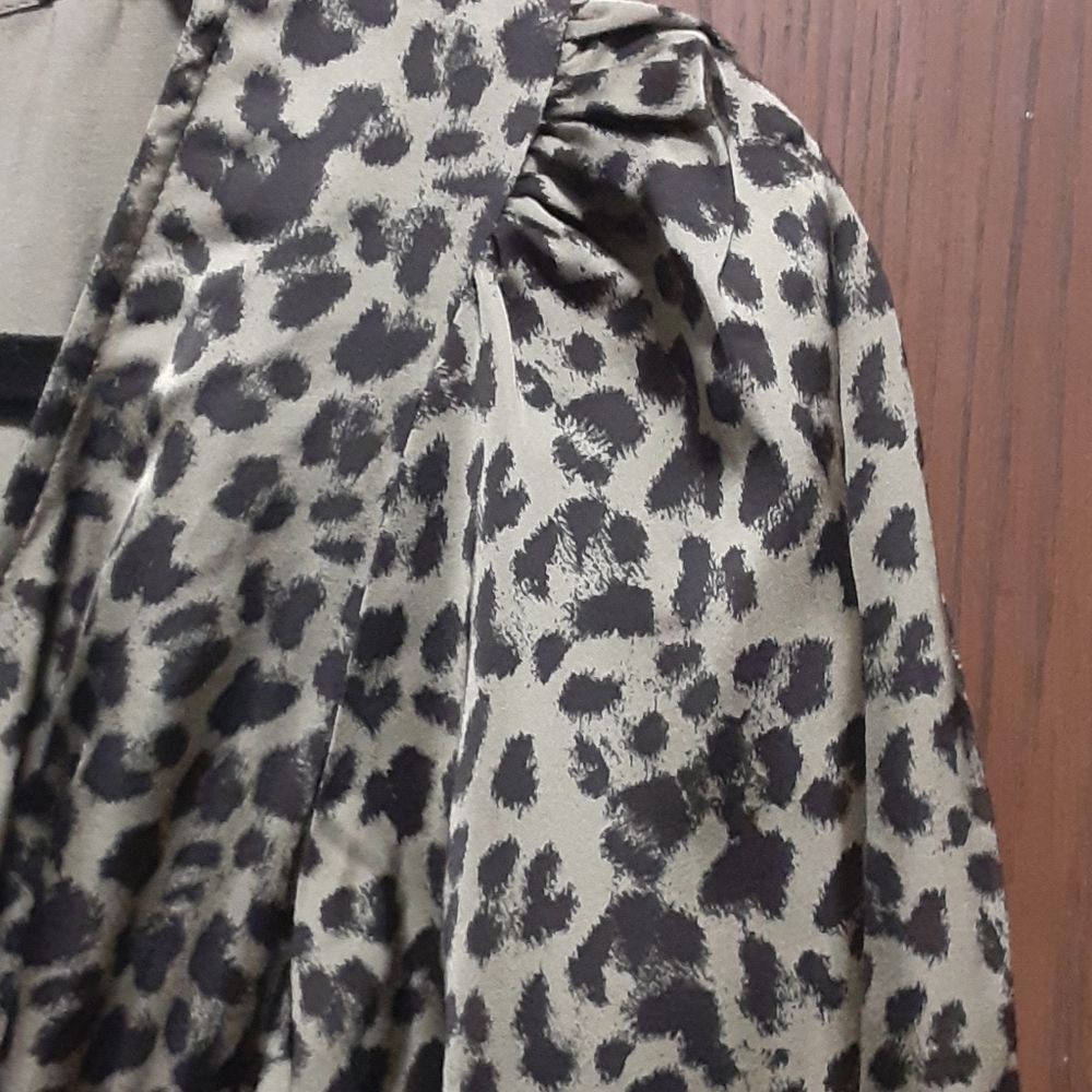 NWT Good American The wrap body leopard dress - Picture 8 of 11